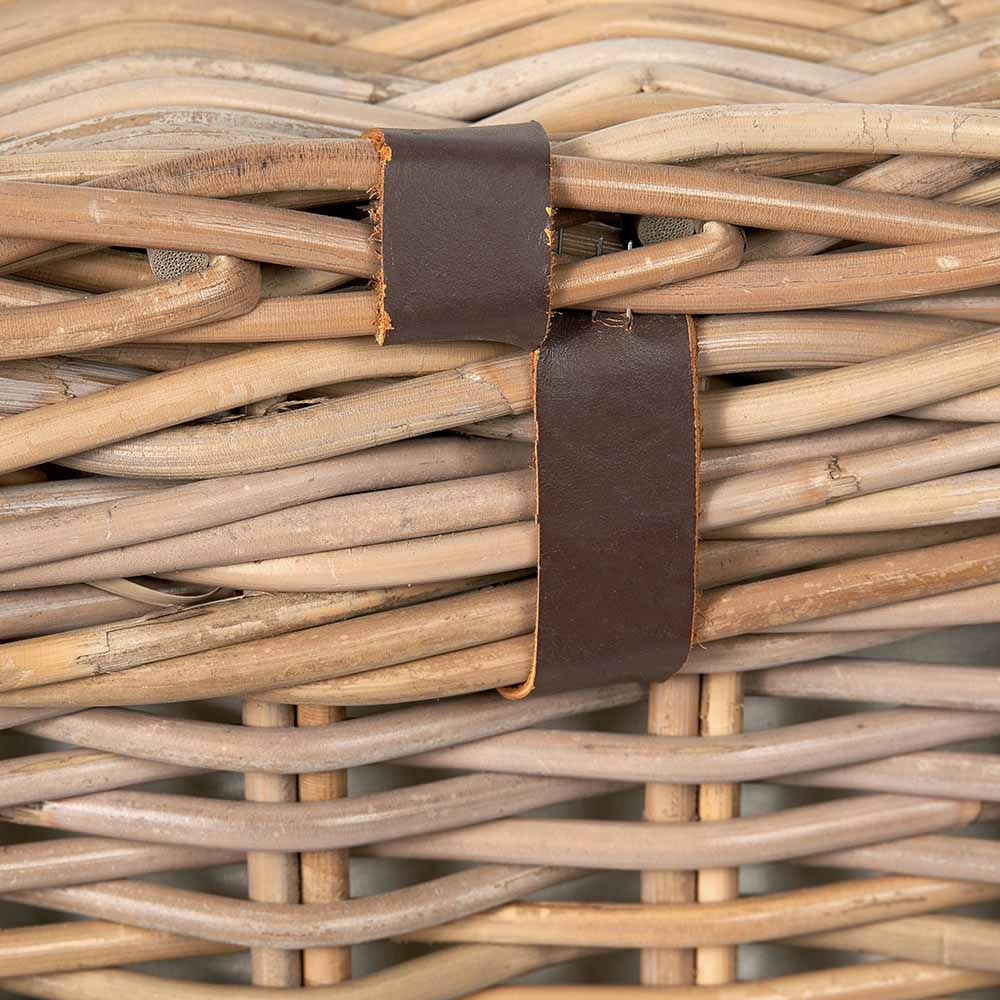 Set of 2 Grey Kubu Rectangular Linen Baskets